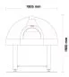 Preview: Holz Pizzaofen Pavesi JOY 140/160H | Backfläche statisch | 9 bis 11 Pizzen | B1805 x T2080 x H1900 mm